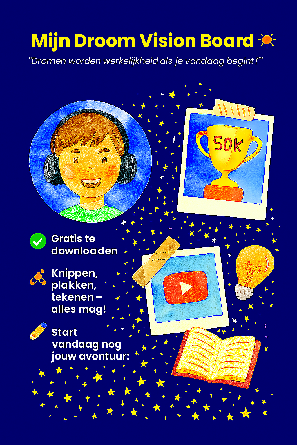 Voorbeeld van een Vision Board voor kinderen